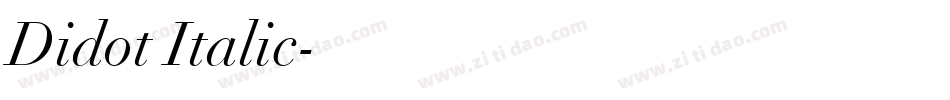 Didot Italic字体转换